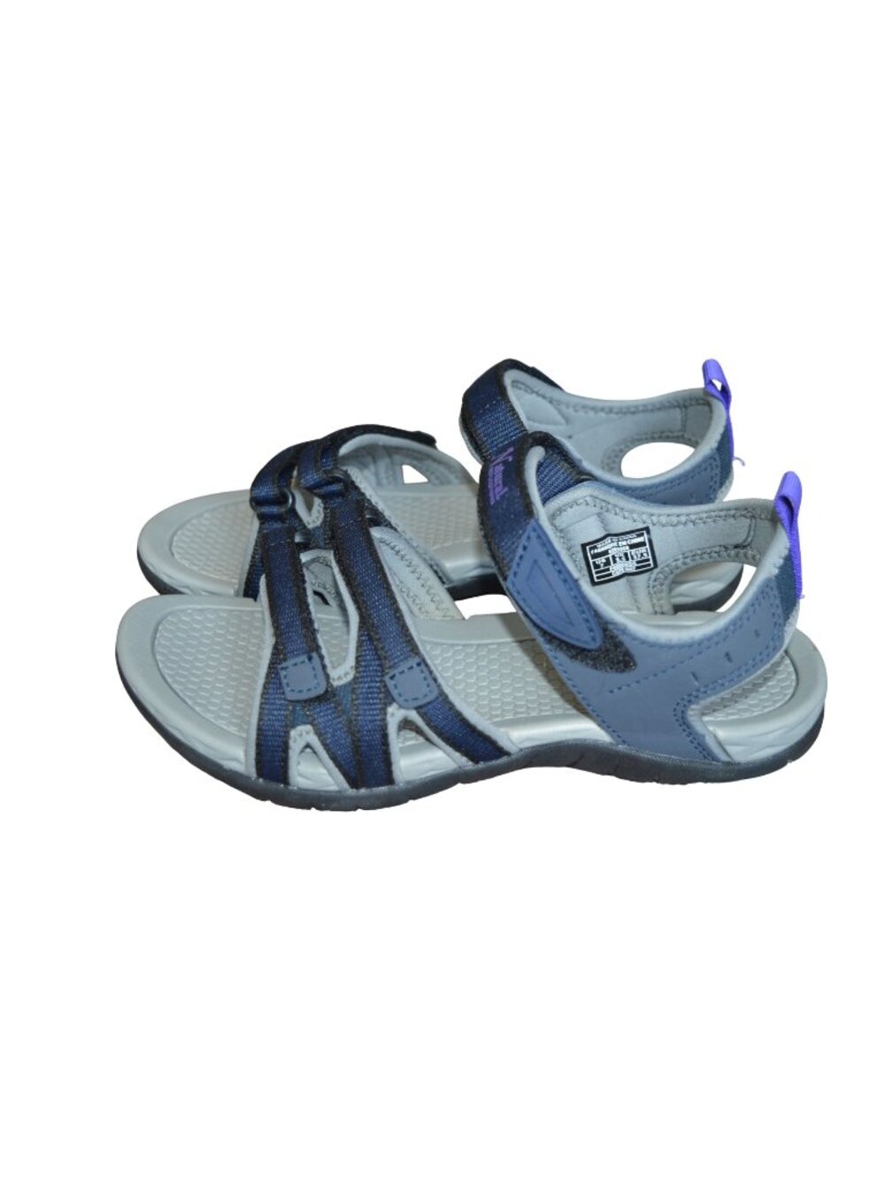 Natural Reflections Strappy Outdoor Walking Sandals Women's Size 7 Gray Purple